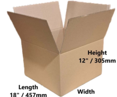 18 x 18 x 12 inch Double Wall Printed Cardboard Boxes (DW13) – Crystal Mailing - 1